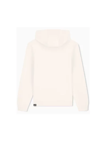 Bluza z kapturem Emporio Armani Ea7 z kapturem z logo beżowa