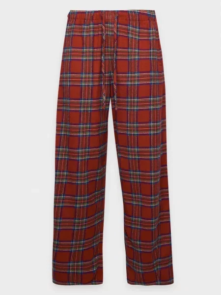 Abercrombie & Fitch Pyžamové nohavice tmavomodrá / červená biela