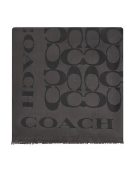 Coach sál selyemkeverékből mintás fekete