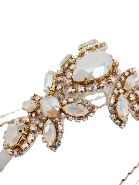 Sandale Mystique de cristal alb