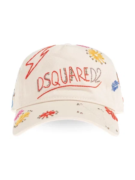 Czapka z daszkiem Dsquared2 beżowa