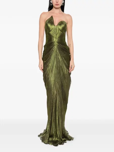 Rochie maxi Iris Serban de costum verde