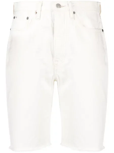 Μακρύς λινή μπλούζα Polo Ralph Lauren με κέντημα καφέ