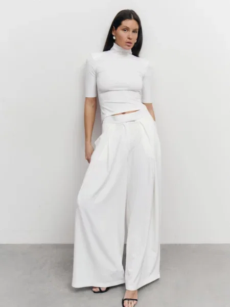 Палаццо Lilove віскоза/поліестер білий