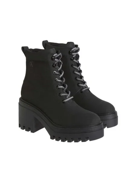 Calvin Klein Jeans Bokacsizma Chunky Heeled Zip Boot Lth fekete