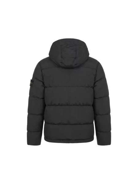 Kurtka puchowa Stone Island z kamieniami czarna