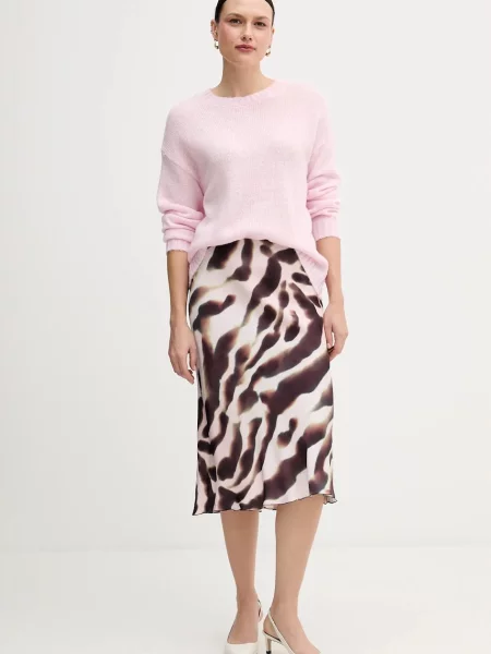 Marc Aurel spódnica midi rozkloszowana różowy