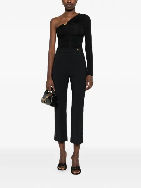 Cropp pantaloni Elisabetta Franchi cu autograf negru