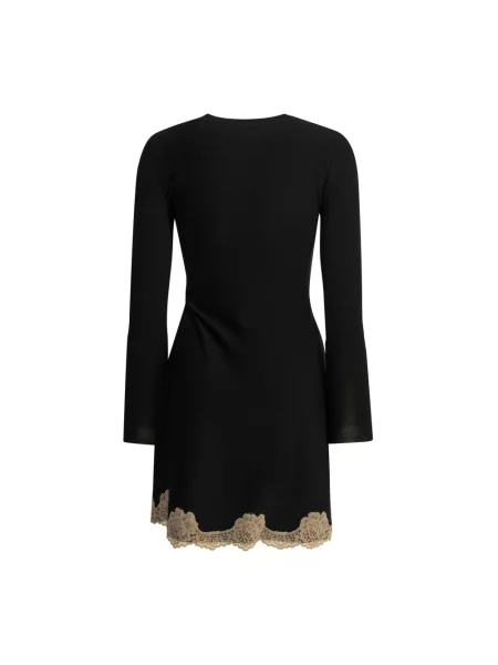 Lniana sukienka mini Valentino czarna