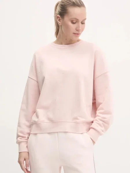 Суитчър Guess с апликация розово