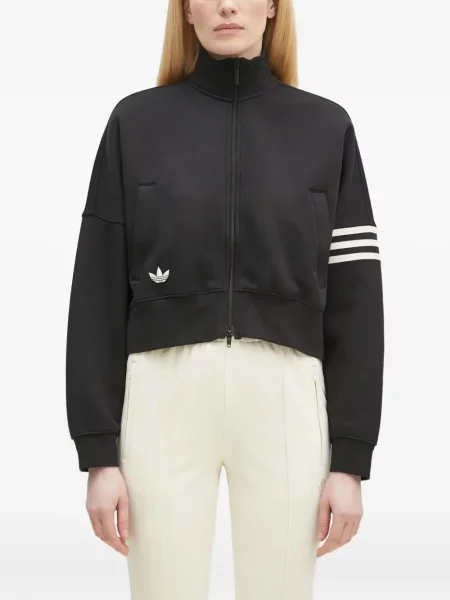 Polo Adidas cu dungi cu imagine negru