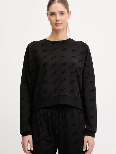 HUGO Mikina LOKKY Sweatshirt černá
