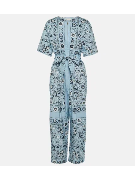 Salopetă Tory Burch cu imagine albastru