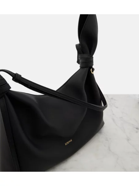 Fular Loewe din piele negru