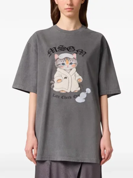 Tricou Msgm cu imagine gri