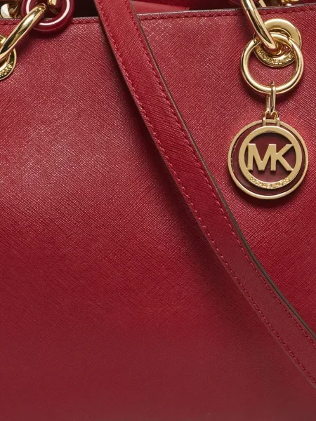 Geantă shopper Michael Michael Kors din piele roșu
