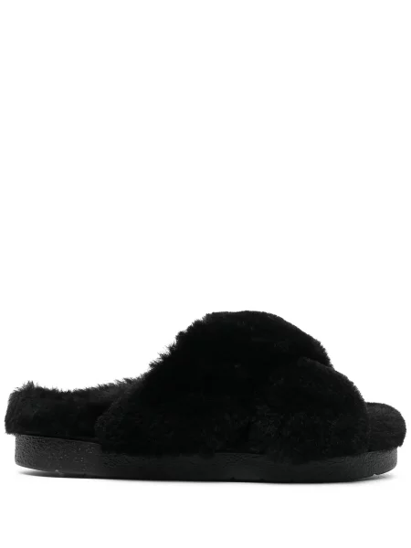 Chiloți Inuikii slip-on din piele de oaie negru