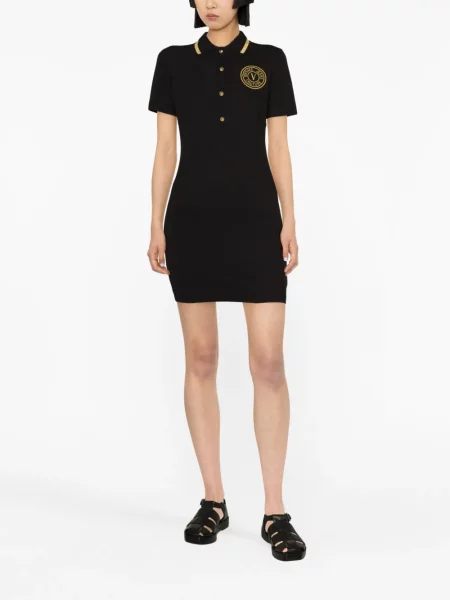 Polo marškinėliai Versace Jeans Couture juoda