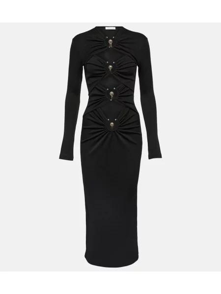 Jersey midi obleka Christopher Esber črna