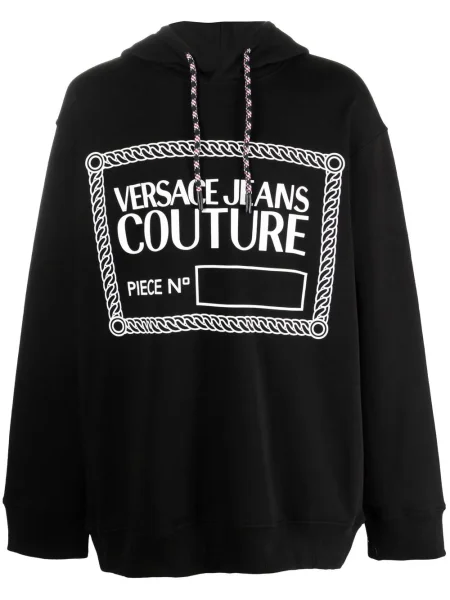 Sweter Versace Jeans Couture z nadrukiem czarny