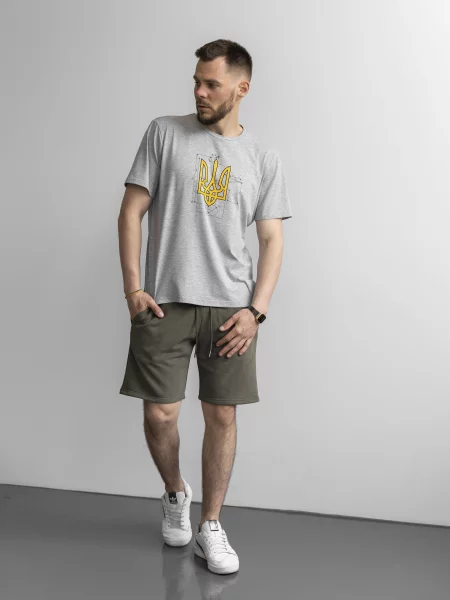 HANDY WEAR Cotton Basic Футболка Світло-сірий меланж сіра