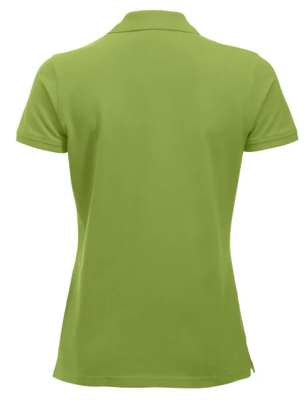 Clique Classic Marion S/S polo — nowoczesny krój – light green zielona