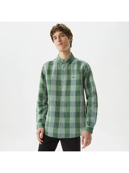 Рубашка Lacoste зеленая