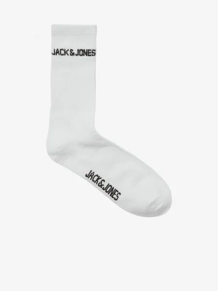 JACK & JONES Športové ponožky MELVIN čierna biela