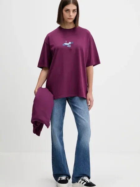 Футболка Kaotiko с аппликацией фиолетовая