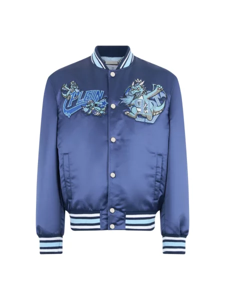 Kurtka bomber Philipp Plein niebieski