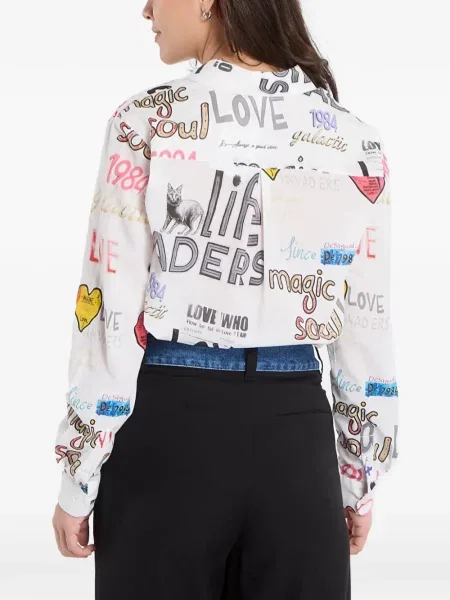 Cămașă Desigual cu imagine alb