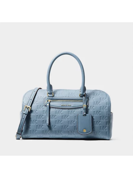 Kabelka Michael Kors Jet Set Travel Medium Logo Embossed Leather Duffel Crossbody Bag Chambray Universal