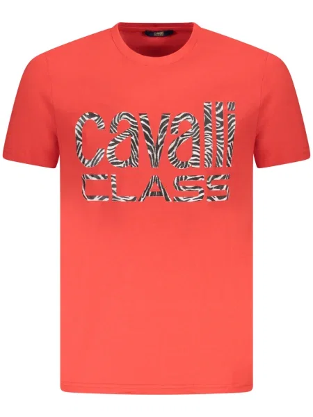 Krátké tričko Cavalli Class s krátkými rukávy červené