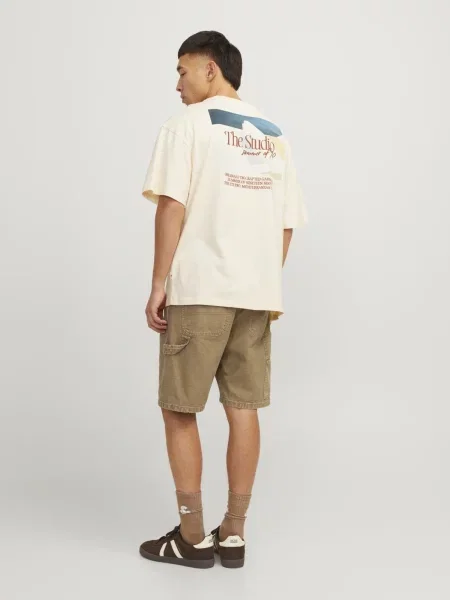 Jack&Jones Džínsové šortky Jjitony hnedá
