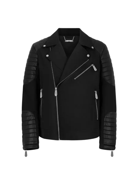 Kurtka skórzana Philipp Plein czarna