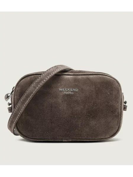 Weekend MaxMara Geantă poștaș Wkastruzzo | piele întoarsă bej