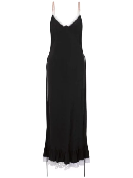 Rochie maxi Moschino din dantelă de costum negru