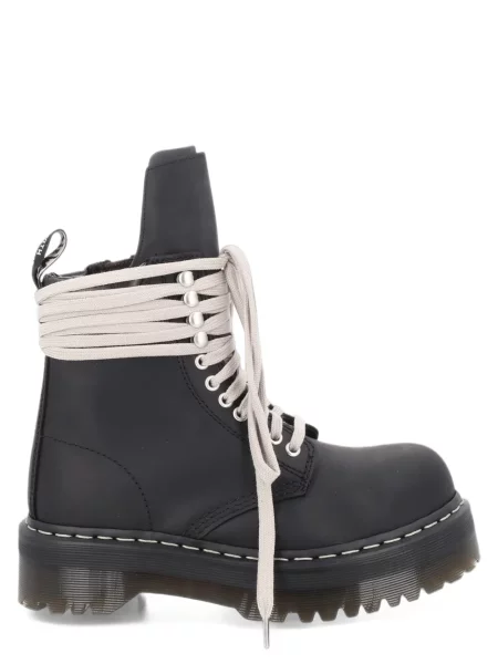 Μποτάκια Dr. Martens με κορδόνια με πλατφόρμα με δαντέλα μαύρο