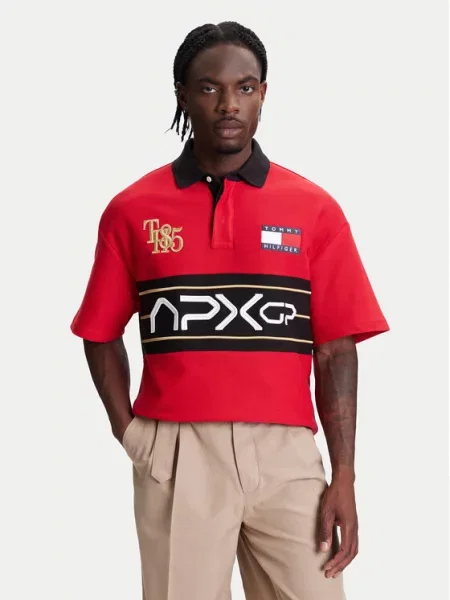 Tommy Hilfiger Polo F1 Movie Race Day Relaxed Fit crvena