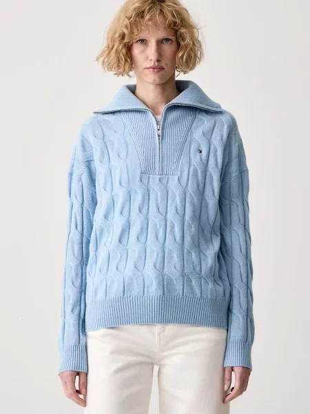 Tommy Hilfiger pulover za žene od vune plava