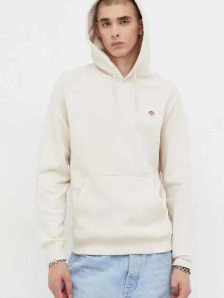 Mikina Dickies s kapucí hladká béžová