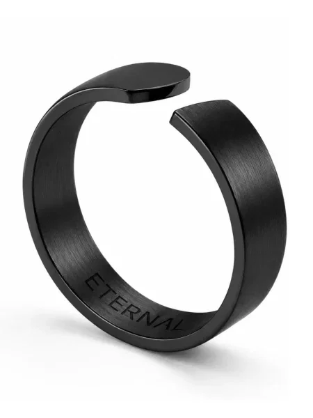 Eternal Inele Minimal Ring Black Edition' negru