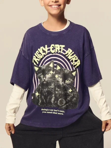 Tricou copii Reserved violet
