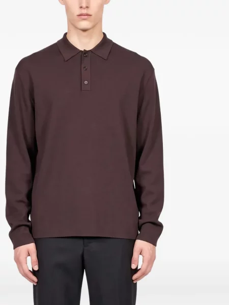 Lung tricou polo Hevo maro