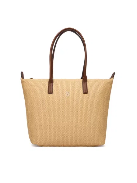 Geantă shopper Tommy Hilfiger bej