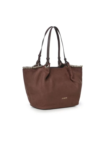 Torebka Love Moschino skórzana brązowa