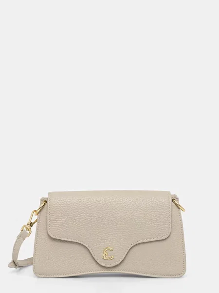 Coccinelle geantă crossbody pentru femei din piele bej