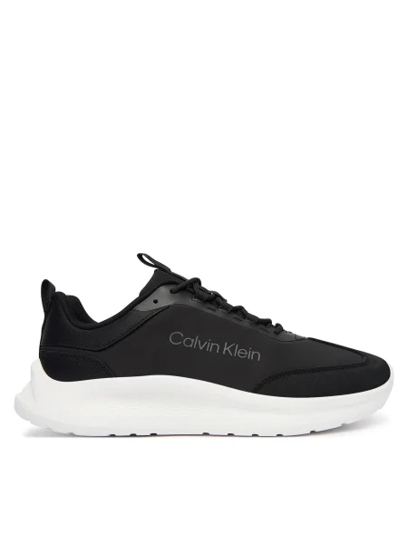 Sneakerși Calvin Klein din piele negru