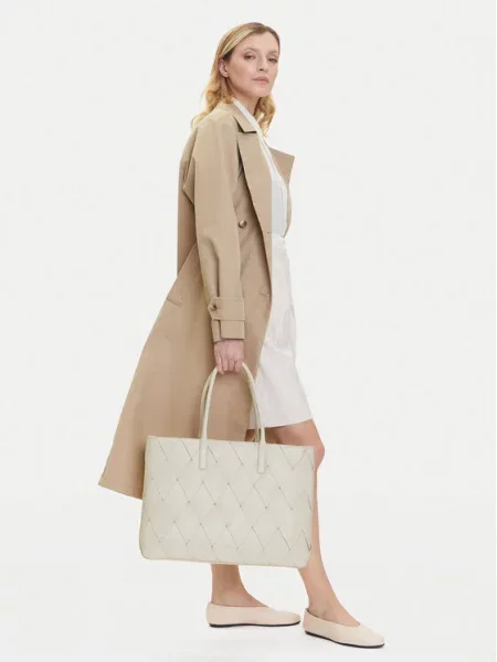 Calvin Klein torebka beżowy biała