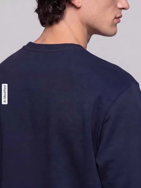 Bluza o kroju relaxed fit z mieszanki bawełny Nike granatowa